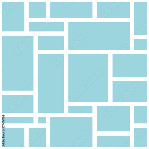 blue Grid pattern isolated on white background.