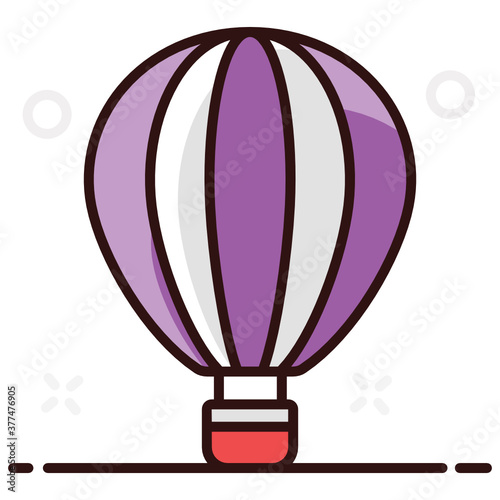 
design of hot air balloon icon, editable vector 
