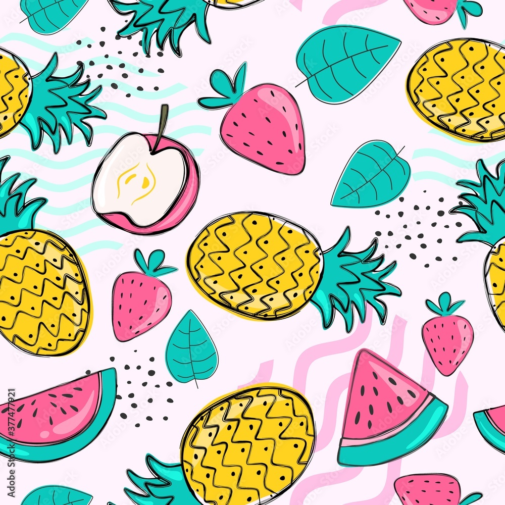 pattern of fruit vector illustration