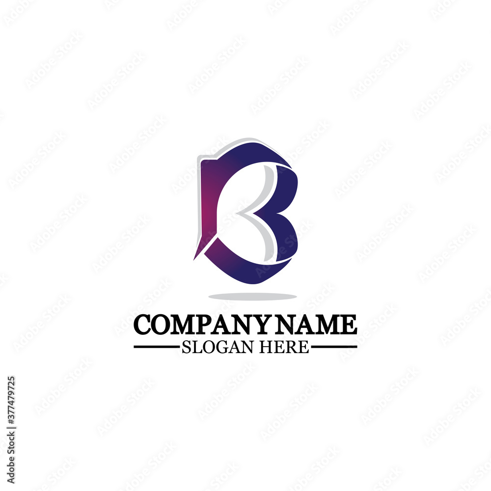 Abstract letter b logo vector. B logo symbol icon design template. Abstract letter b logo vector. B logo symbol icon design template.