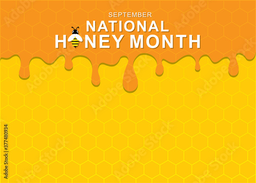 national honey month poster design