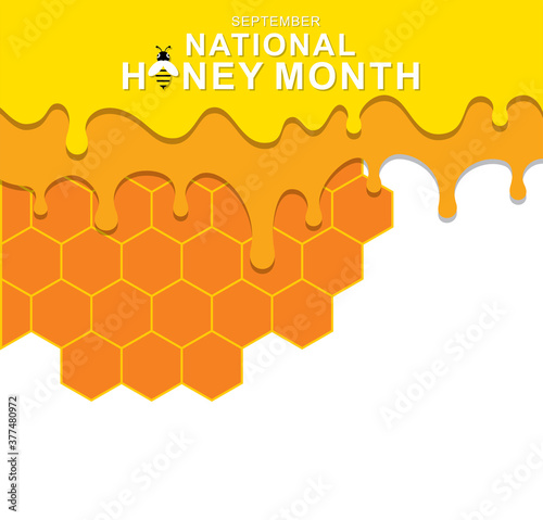 national honey month poster design