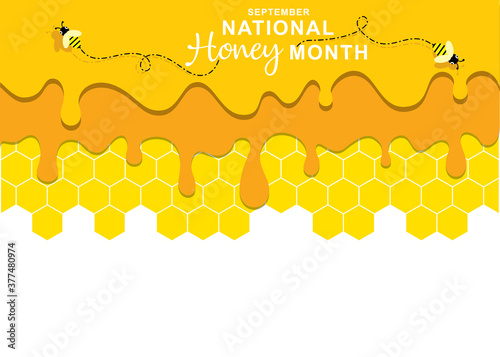 national honey month poster design
