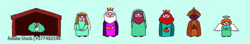 epiphany is a Christian festival. cartoon icon set. design template with various models. vector illustration