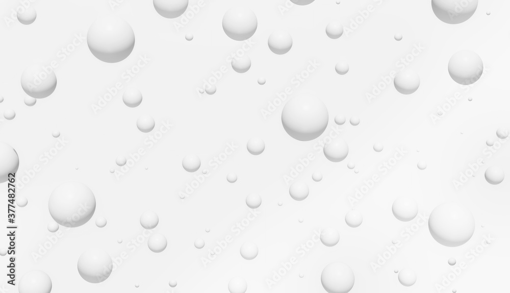 Realistic spherical 3D background image Abstract white background A white ball floating on the scene Suitable for printing and graphic design