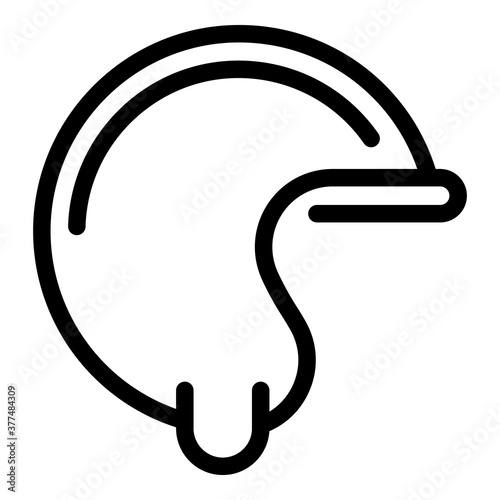Hurling protect helmet icon. Outline hurling protect helmet vector icon for web design isolated on white background