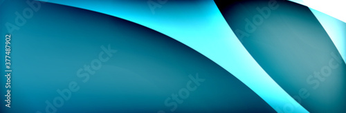 Fluid gradient neon color waves, vector abstract background