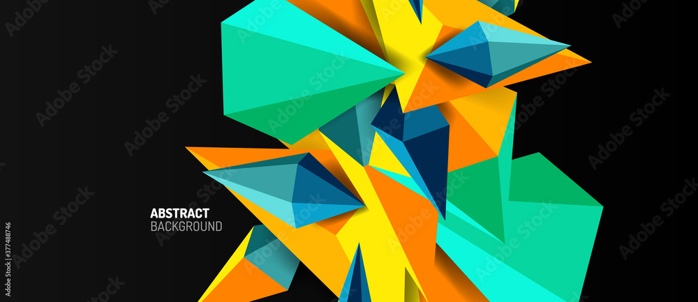 3d low poly abstract shape background vector illustration 3d low poly abstract shape background vector illustration