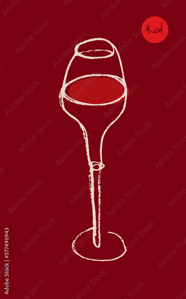 Symbol of wine glass for emblem vineyard, organic wines banner, autumn wine festival, bar sign template. Red wines. Wineglass drawing for logo design. Hand-drawn line art with artistic pencil texture. Symbol of wine glass for emblem vineyard, organic wines banner, autumn wine festival, bar sign template. Red wines. Wineglass drawing for logo design. Hand-drawn line art with artistic pencil texture.