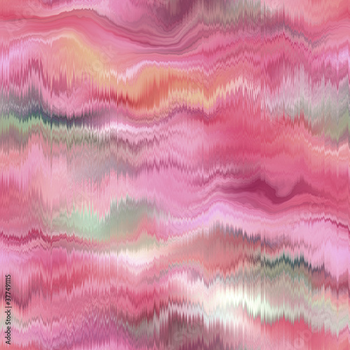 Seamless abstract wave pattern. Vivid degrade blur ombre radiant surreal blurry saturated digital wavy ocean water seamless repeat raster jpg swatch. Soft gentle subtle fuzzy soft out of focus blobs. photo