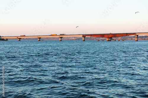 bridge over the river in Nikolaev city © spaceneospace