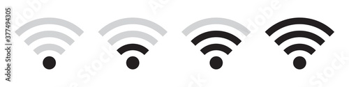 Wifi vector icons collection in simple design