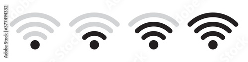 Wifi vector icons collection in simple design