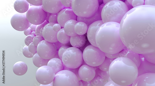 Lilac balls of different sizes as background and texture.