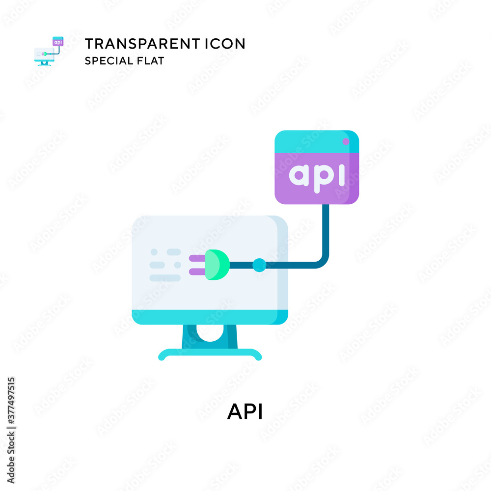 Api vector icon. Flat style illustration. EPS 10 vector. Stock Vector ...