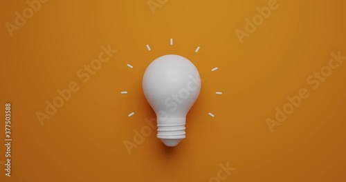 Idea concept Light bulb animation 