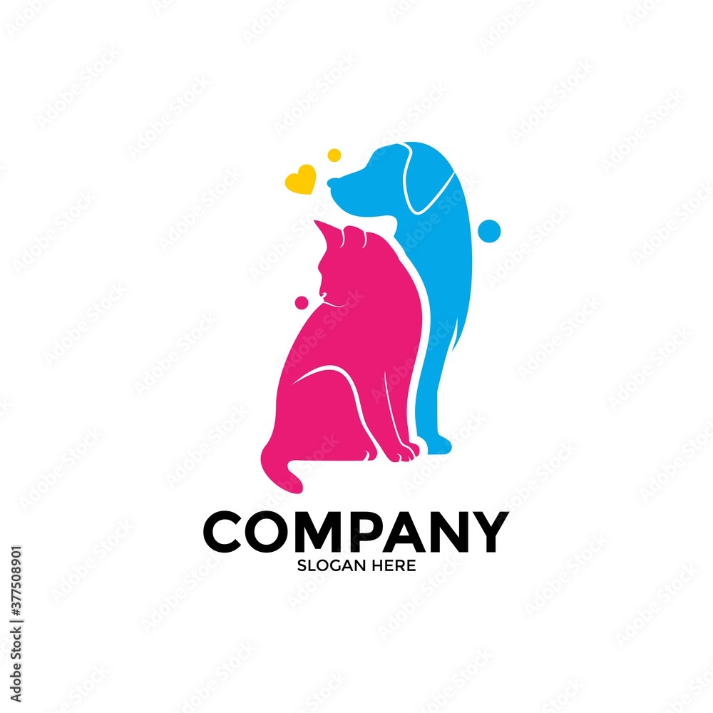Pet vector Logo design template