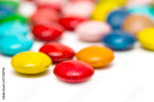 Colorful capsules with vitamins and minerals