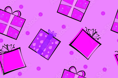  beautiful seamless patterns for Christmas and New Year from gifts.