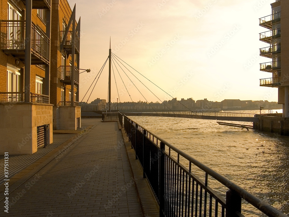 Obraz premium Canary Wharf Docklands London England `UK