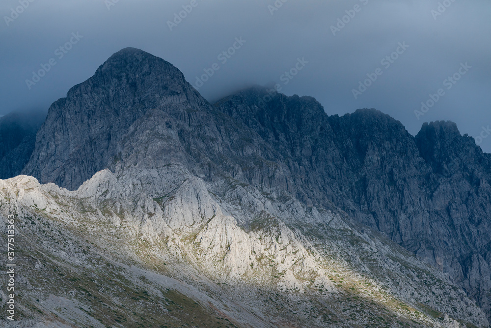 Massif of Las Ubiñas between Asturias and Leon. In the Natural Parks of Las Ubiñas-La Mesa in Asturias and the Natural Park of Babia y Luna in Leon, Spain, Europe Massif of Las Ubiñas between Asturias and Leon. In the Natural Parks of Las Ubiñas-La Mesa in Asturias and the Natural Park of Babia y Luna in Leon, Spain, Europe
