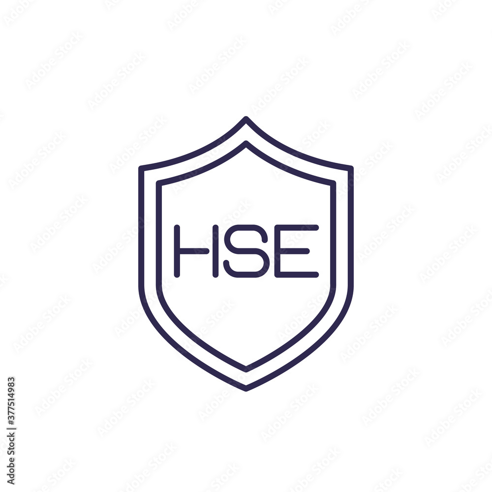 HSE line icon, Health, Safety, Environment vector HSE line icon, Health, Safety, Environment vector