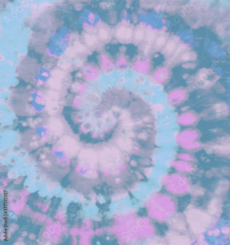 Art Rock Background. Aqua Grunge Tie Dye Textile. 