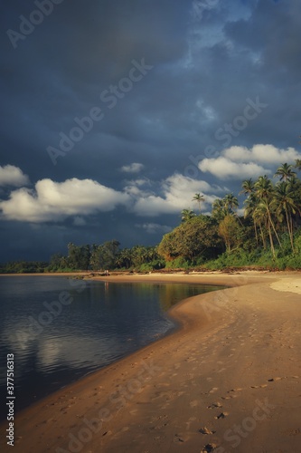 beautiful sunset on the beach