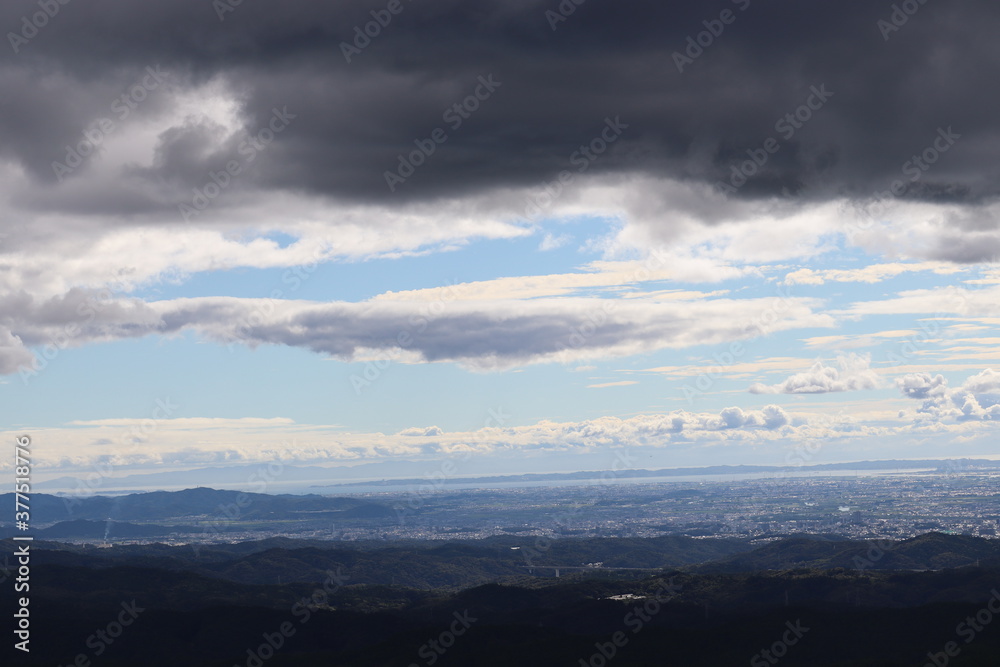 Obraz premium 日本の美しい三次元の空と雲