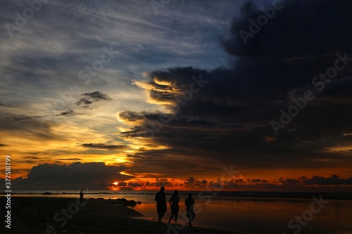 sunset on the beach