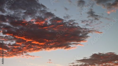 Himmel, Wolken, Blau, Orange, Rosa, Sonnenaufgang, Sonnenuntergang, Morgenstimmung, Abendstimmung, Morgen, Abend, Früh, Wetter, Flug, Stimmung, 
