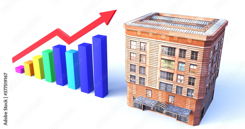 Obraz premium house with graph