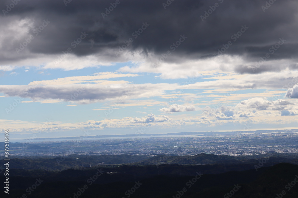 Obraz premium 日本の美しい三次元の空と雲