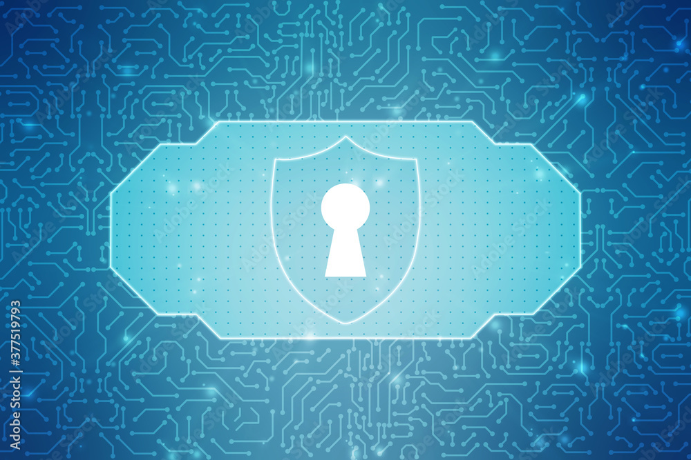 2d illustration Protection concept: pixelated Shield icon on digital background, Security background 2d illustration Protection concept: pixelated Shield icon on digital background, Security background