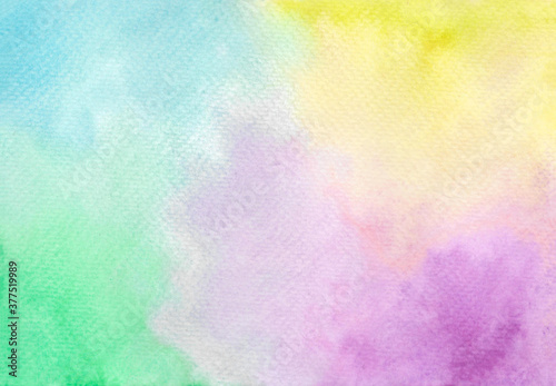Abstract colorful watercolor for background  multicolored glitter texture.