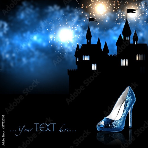 Valokuvatapetti Lost shoe of Cinderella