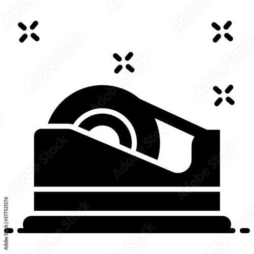 
Vector of wrapping tape with tape dispenser in trendy style 
