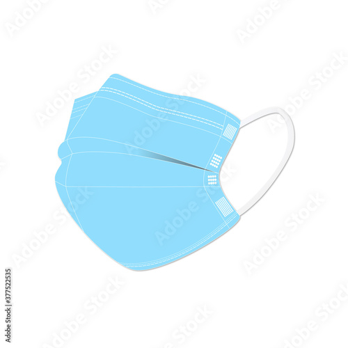 Vector illustration of Corona virus with red stop sign and mask on white background. Pandemic and corona virus outbreaks. mask to fight against Corona virus.Concept of fight against Many Virus attack.