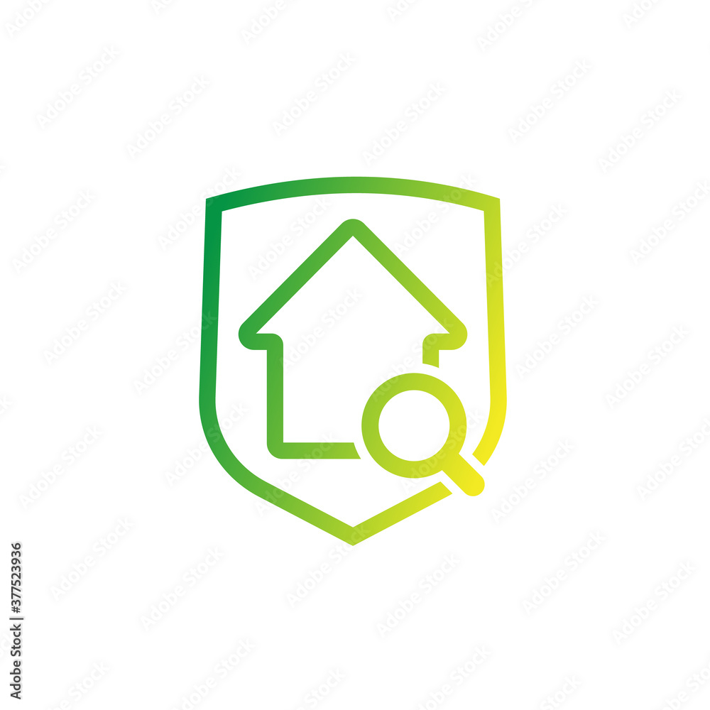 Safe house search vector icon Safe house search vector icon
