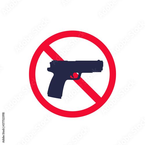 no guns sign with a pistol