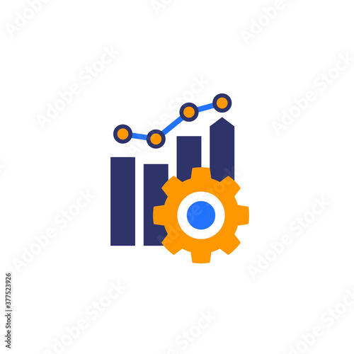 productivity growth icon, business vector