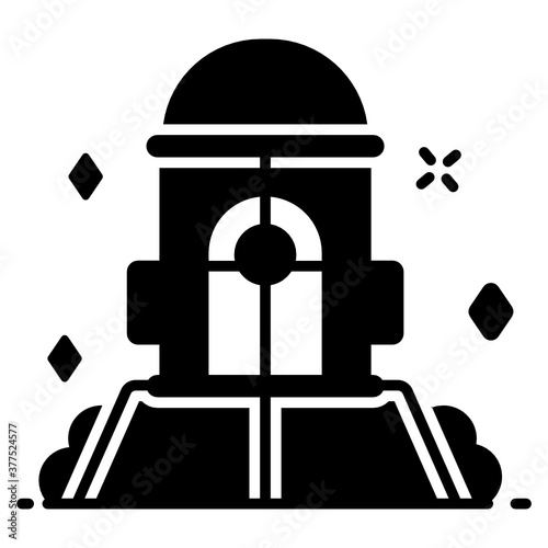 
Icon of moon lander in style
