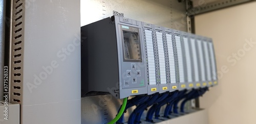 Siemens Simatic PLC controller in control cabinet photo