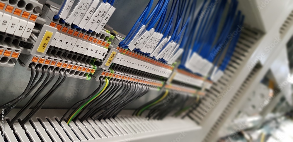 Obraz premium Terminals in control cabinet