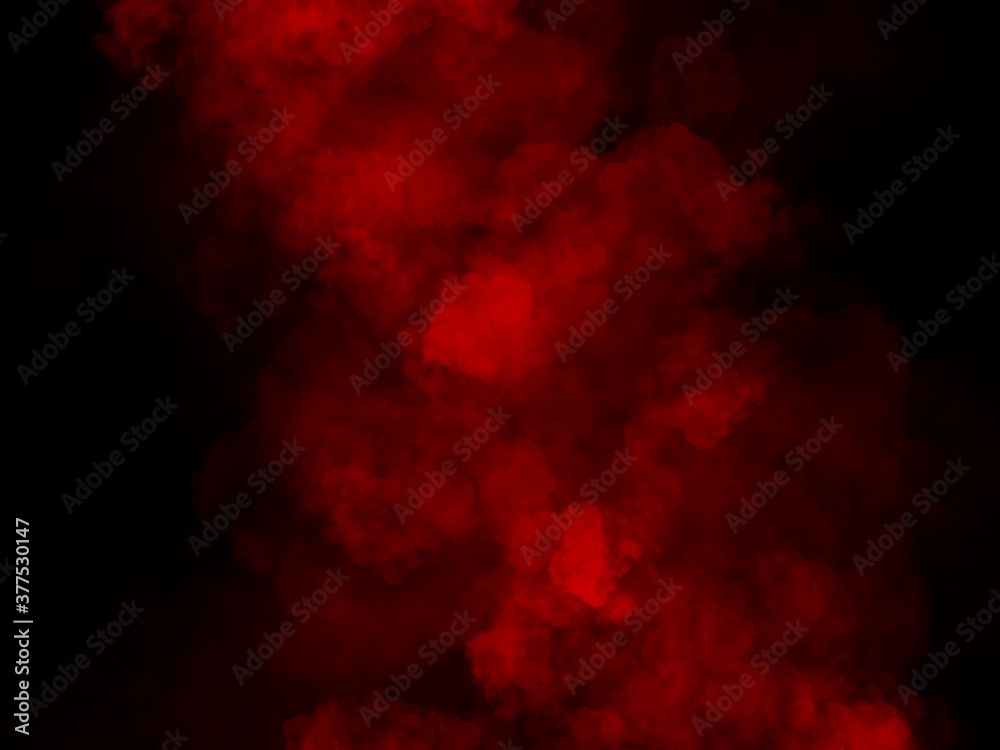 A group of red smoke rising up on a dark and black background.  Abstract background images used for scenes, backgrounds or wallpaper.  Graphics created with a tablet.