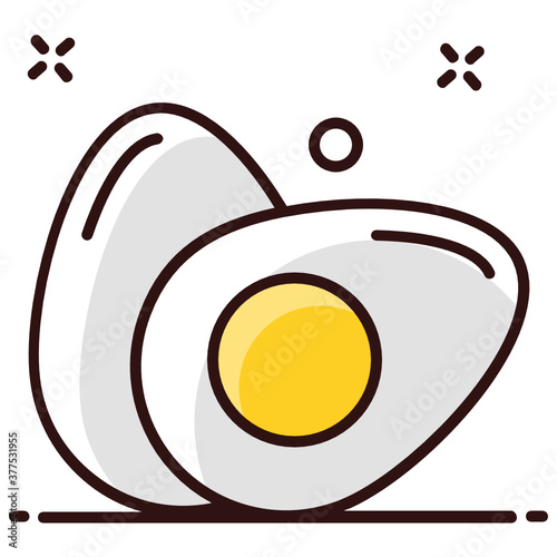 
Eggs icon design, poultry concept in editable style 
