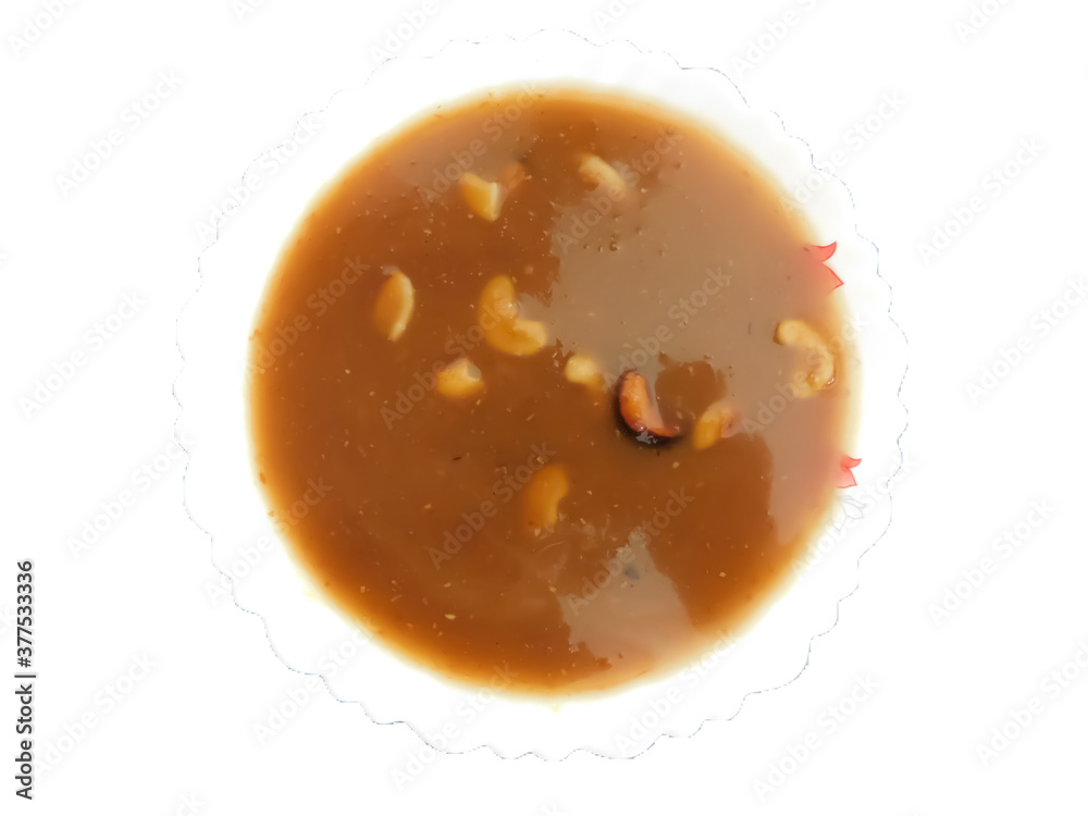 closeup view of food(payasam)with white background closeup view of food(payasam)with white background