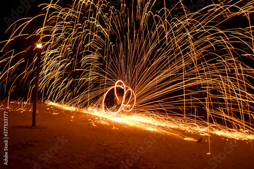 Fire show on the Islands of Thailand