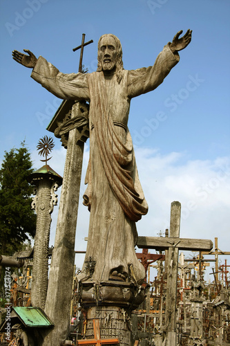 Legendary and holy Hill of Crosses, Siauliai, Lithuania is place of pilgrimage and worship for Christians of whole world. The Hill of Crosses is a unique monument of history and religious folk art