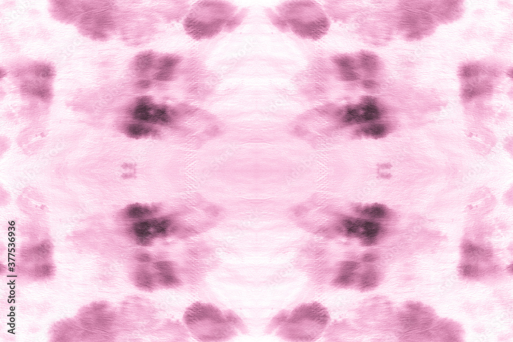 Pink Seamless Tie Dye Batik Texture. Abstract 